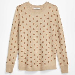 LOFT Dotted Shirttail Sweater